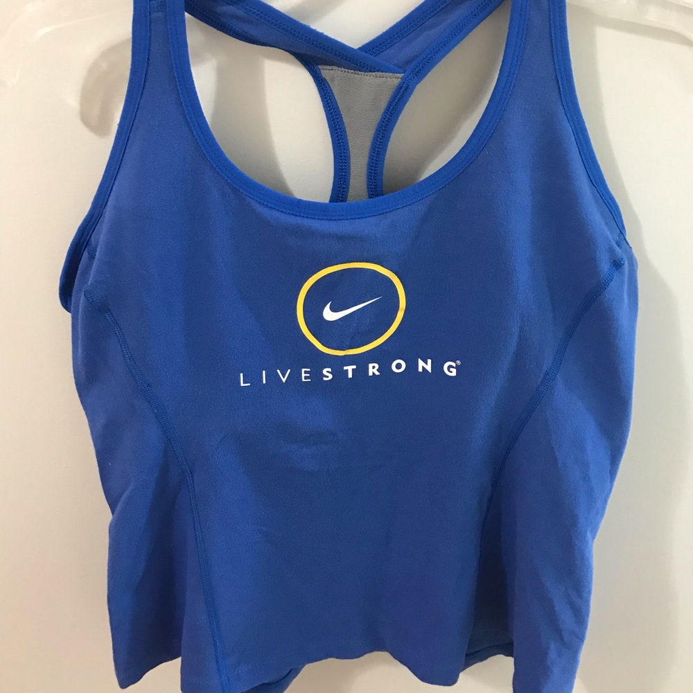 Blue Nike Livestrong workout tank racerback
